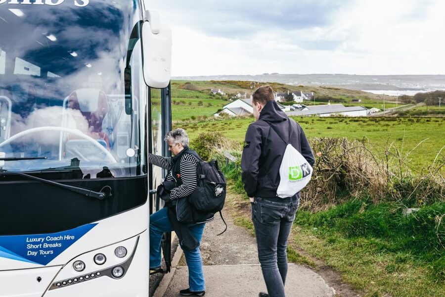 From Belfast: Giant's Causeway Full-Day Guided Trip - Portaneevy and the Carrick-a-Rede rope bridge view
